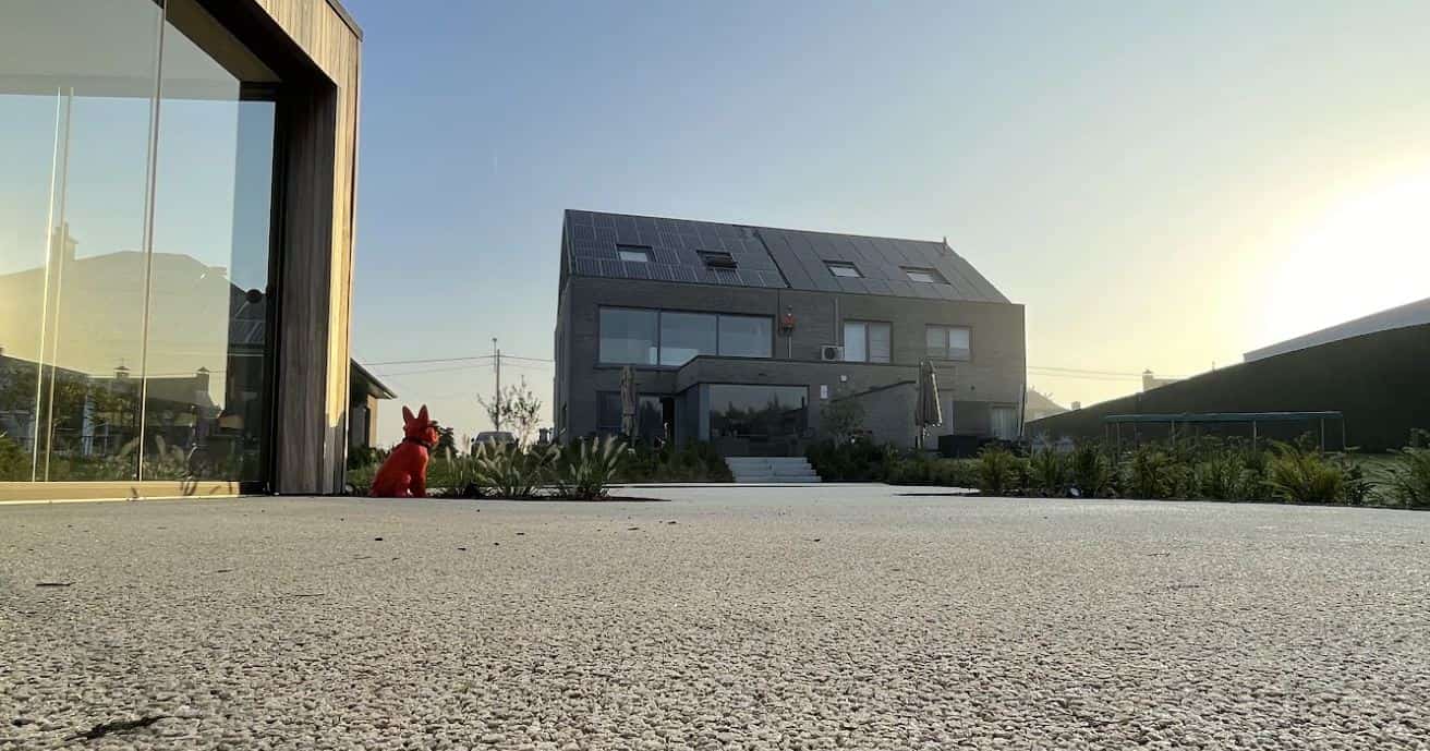Waterdoorlatende oprit met Mortex